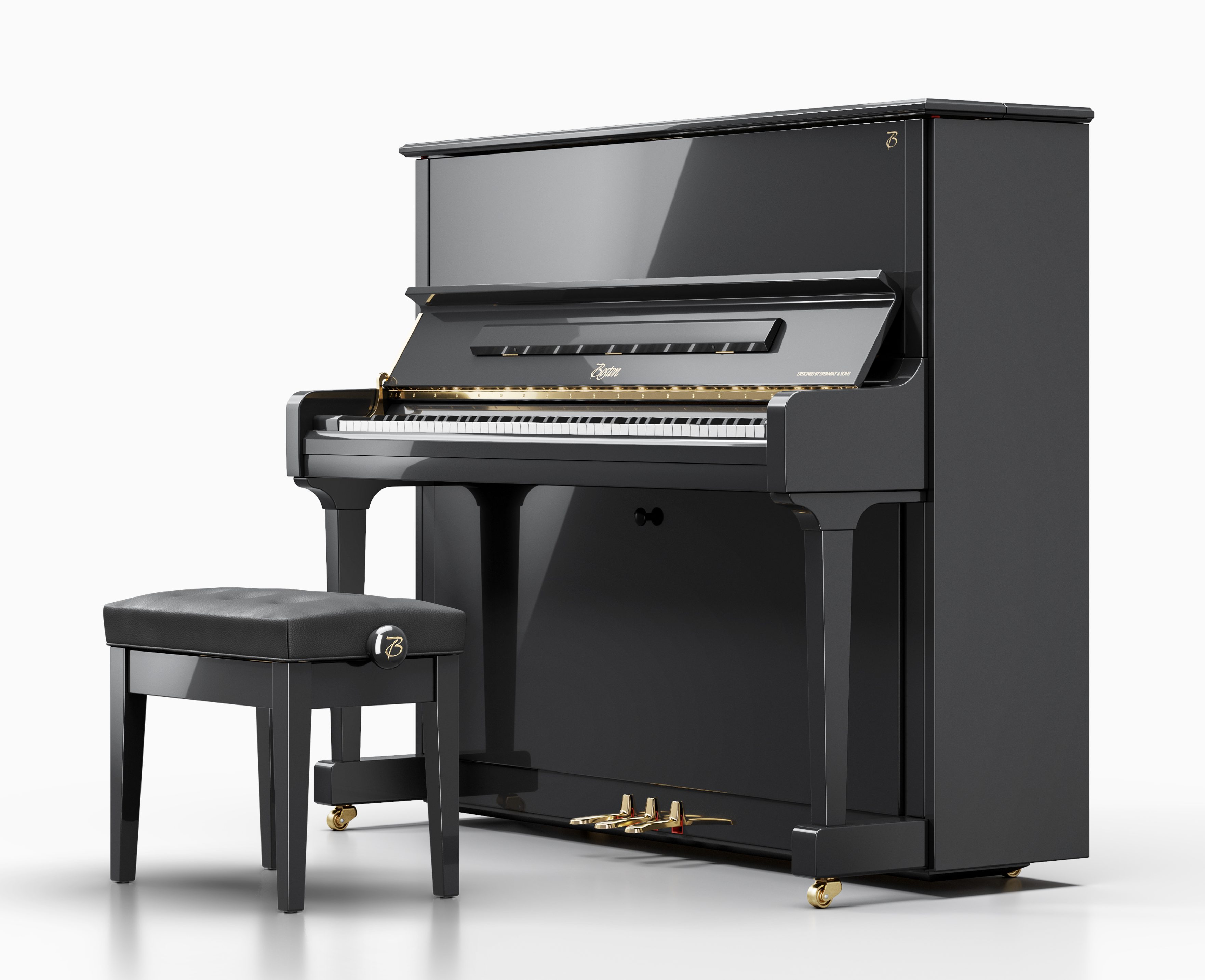 Boston UP-126E Performance Edition Upright Piano, Designed by Steinway & Sons